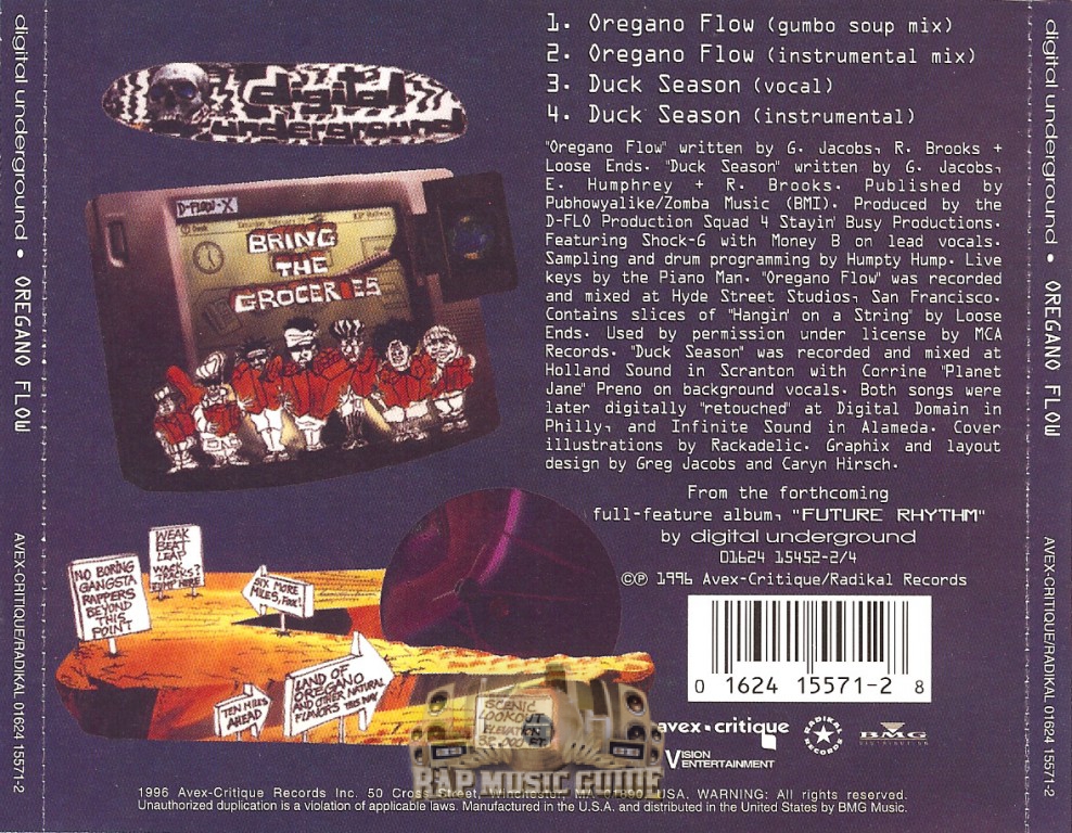 Digital Underground Oregano Flow 1st Press. CD Rap Music Guide